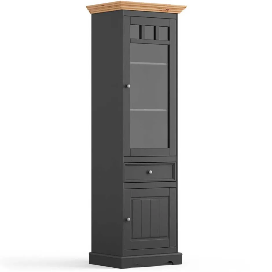 Massivholz Schränke|Vitrinenschrank*Pharao24 Schrank Vitrine Lyra
