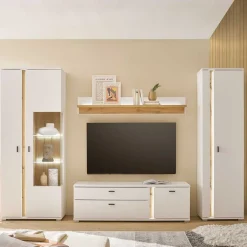 Moderne Wohnwände|Wohnwand 300 Cm*Pharao24 Schrankwand Luzillo