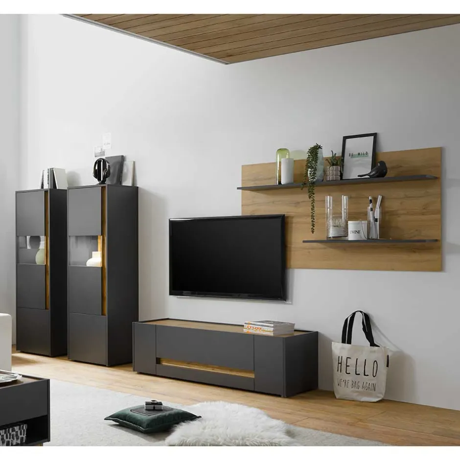 Pharao24 Schrankwand Uzniana> Moderne Wohnwände|Wohnwand 250 Cm