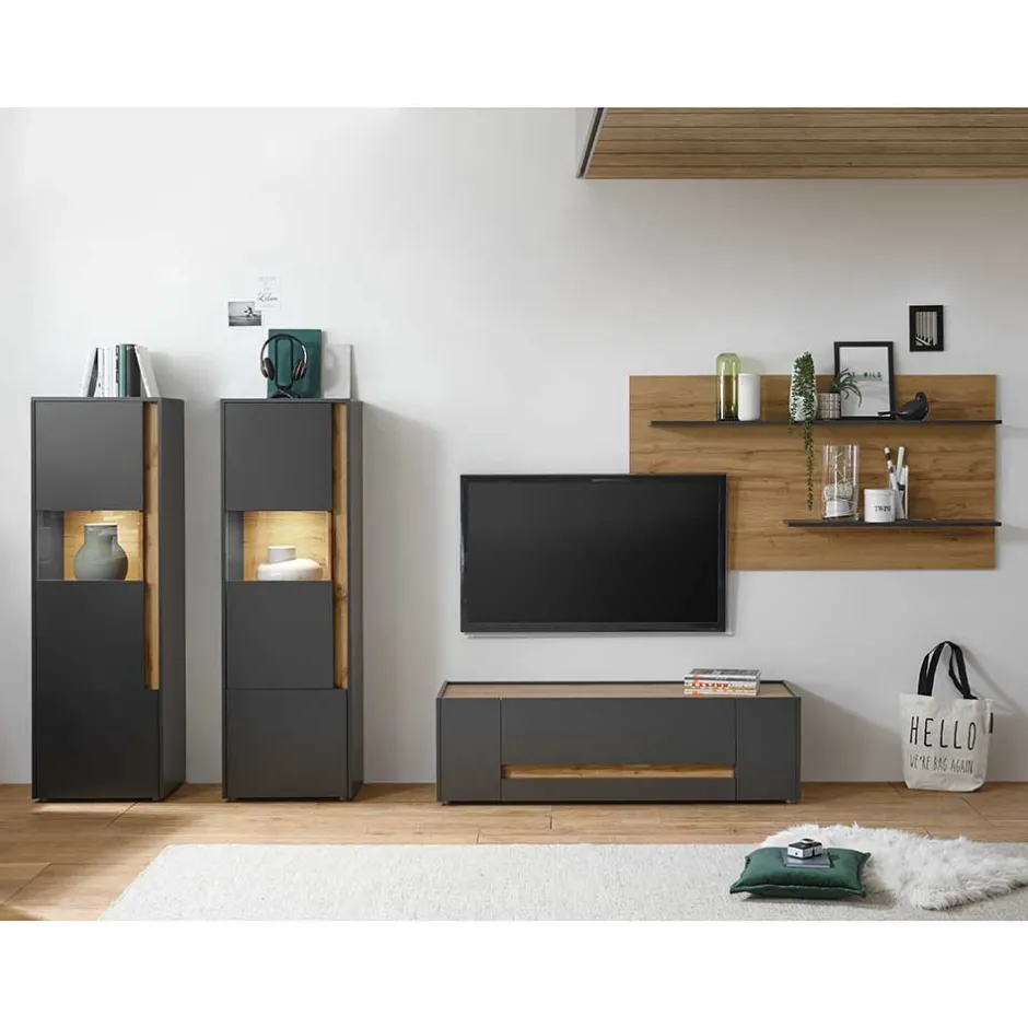 Pharao24 Schrankwand Uzniana> Moderne Wohnwände|Wohnwand 250 Cm