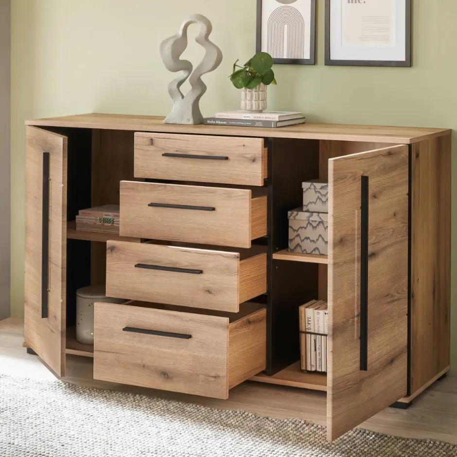 Moderne Wohnwände|Wohnwand 250 Cm*Pharao24 Schrankwand Wohnzimmer Cemutra