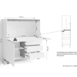 Sekretäre|Schreibtische*Pharao24 Schreibsekretär Pirate
