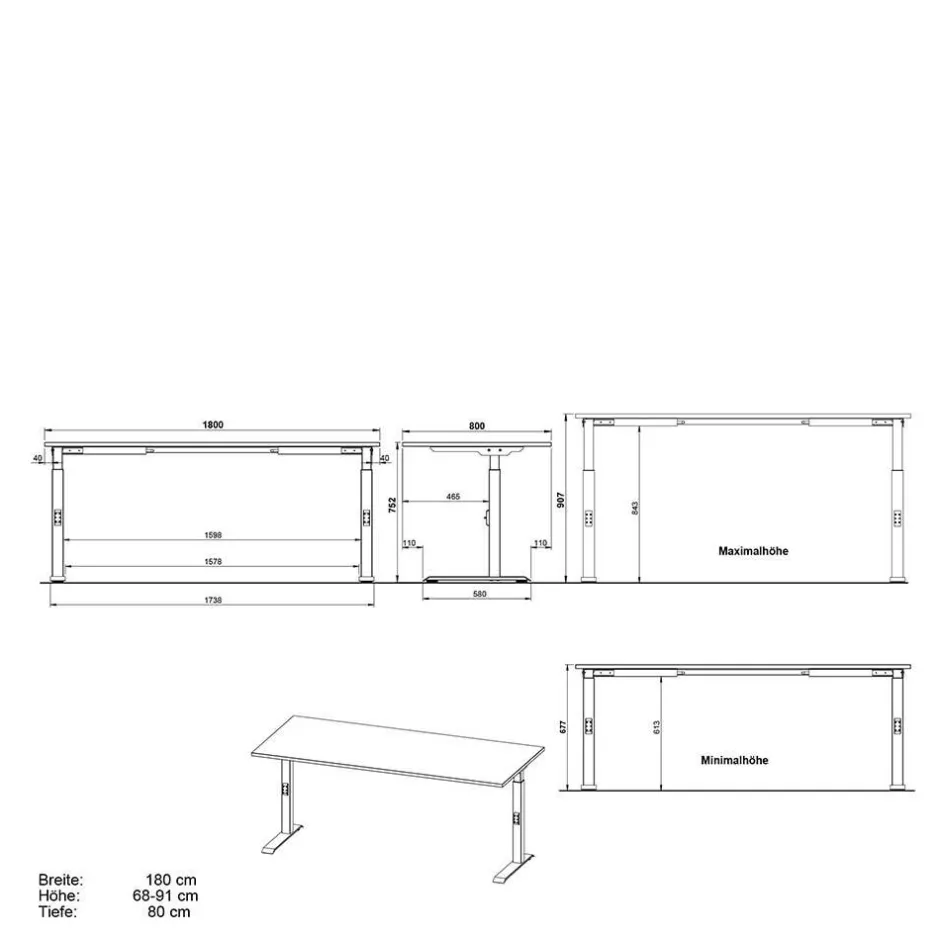 Pharao24 Schreibtisch Abby> Schreibtische