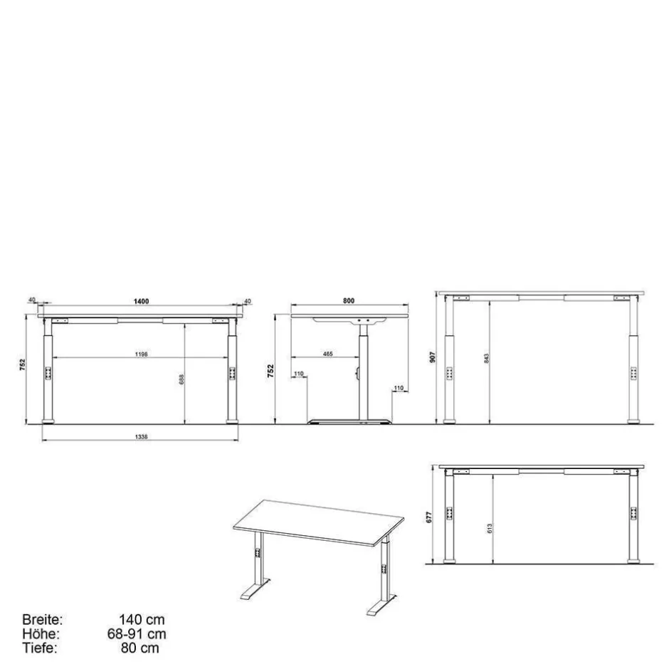 Pharao24 Schreibtisch Abby> Schreibtische