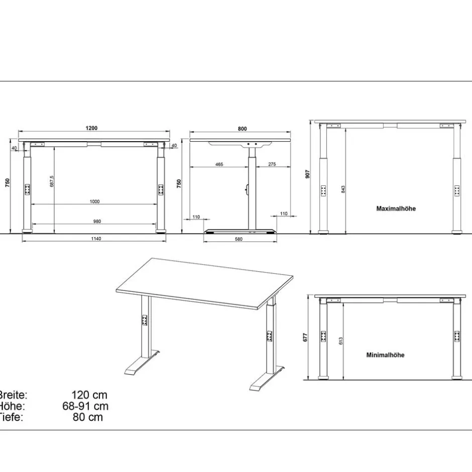 Schreibtische*Pharao24 Schreibtisch Dresina