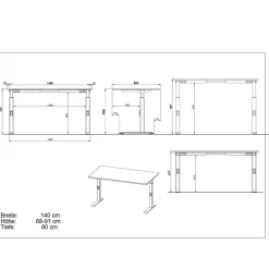 Schreibtische*Pharao24 Schreibtisch Megena