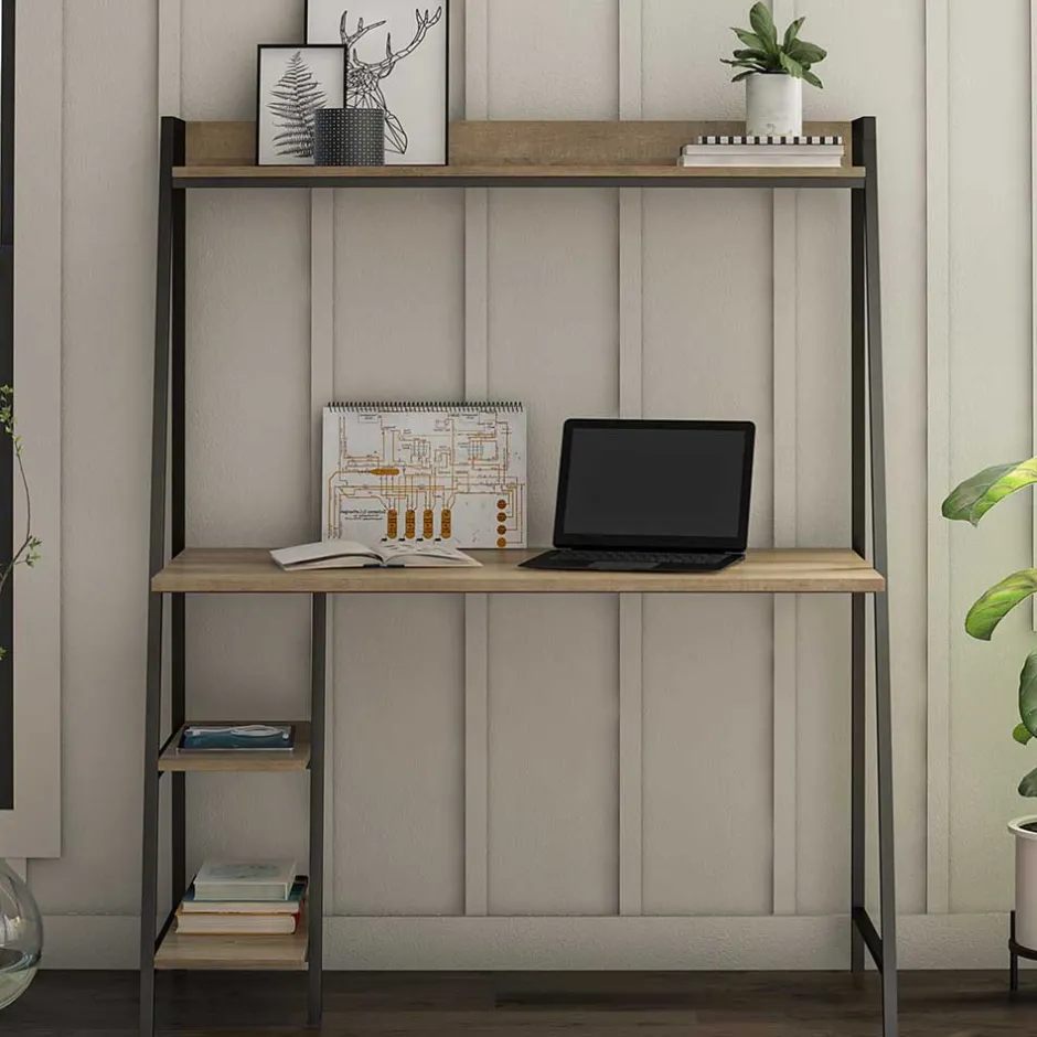 Pharao24 Schreibtisch mit Regal Vester> Schreibtische