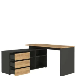 Pharao24 Schreibtisch mit Schrankelement Charin><noscript><img width=