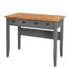 Pharao24 Schreibtisch mit Schubladen Mangali> Massivholztische|Computertische