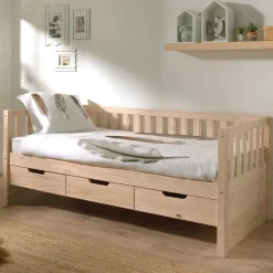 Einzelbetten|Massivholzbetten*Pharao24 Schubladen Jugendbett Maraike