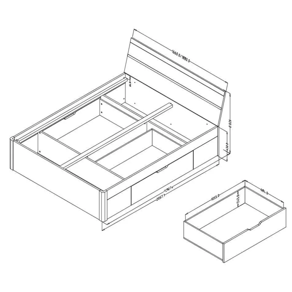 Komfortbetten|Funktionsbetten*Pharao24 Schubladenbett Otenias