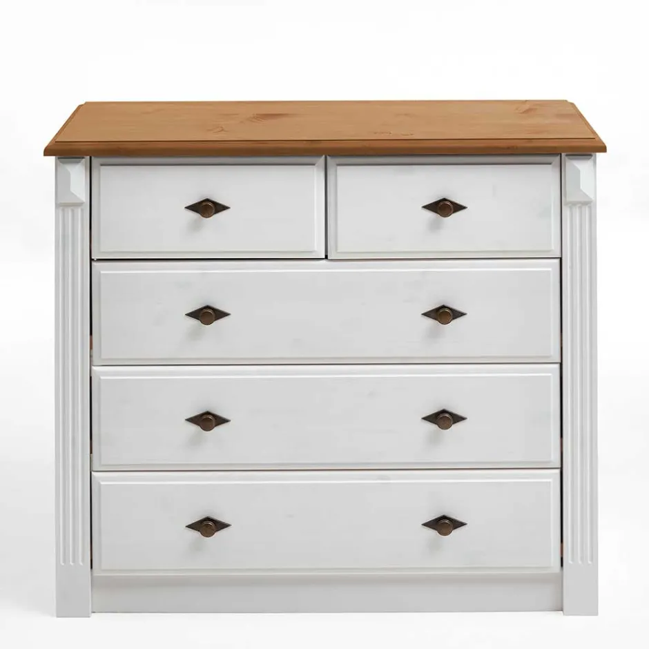 Pharao24 Schubladenkommode Bazna> Massivholzmöbel|Küchenkommode