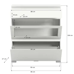 Pharao24 Schuh Klappschrank weiß Filicudio><noscript><img width=
