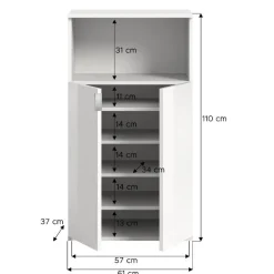 Pharao24 Schuh Schrank weiß Ridonner><noscript><img width=