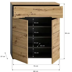 Pharao24 Schuhschrank Alexandro><noscript><img width=