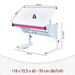 Kinderschreibtische*Pharao24 Schulkinder Schreibtisch Heat