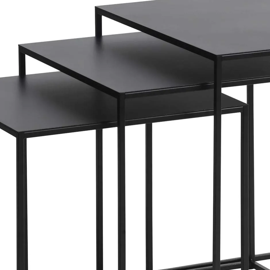 Pharao24 Schwarze Beistelltische Sofa Secionas> Wohnzimmertisch|Beistelltische