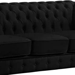 Pharao24 Schwarze Chesterfieldcouch Vinzenzo><noscript><img width=