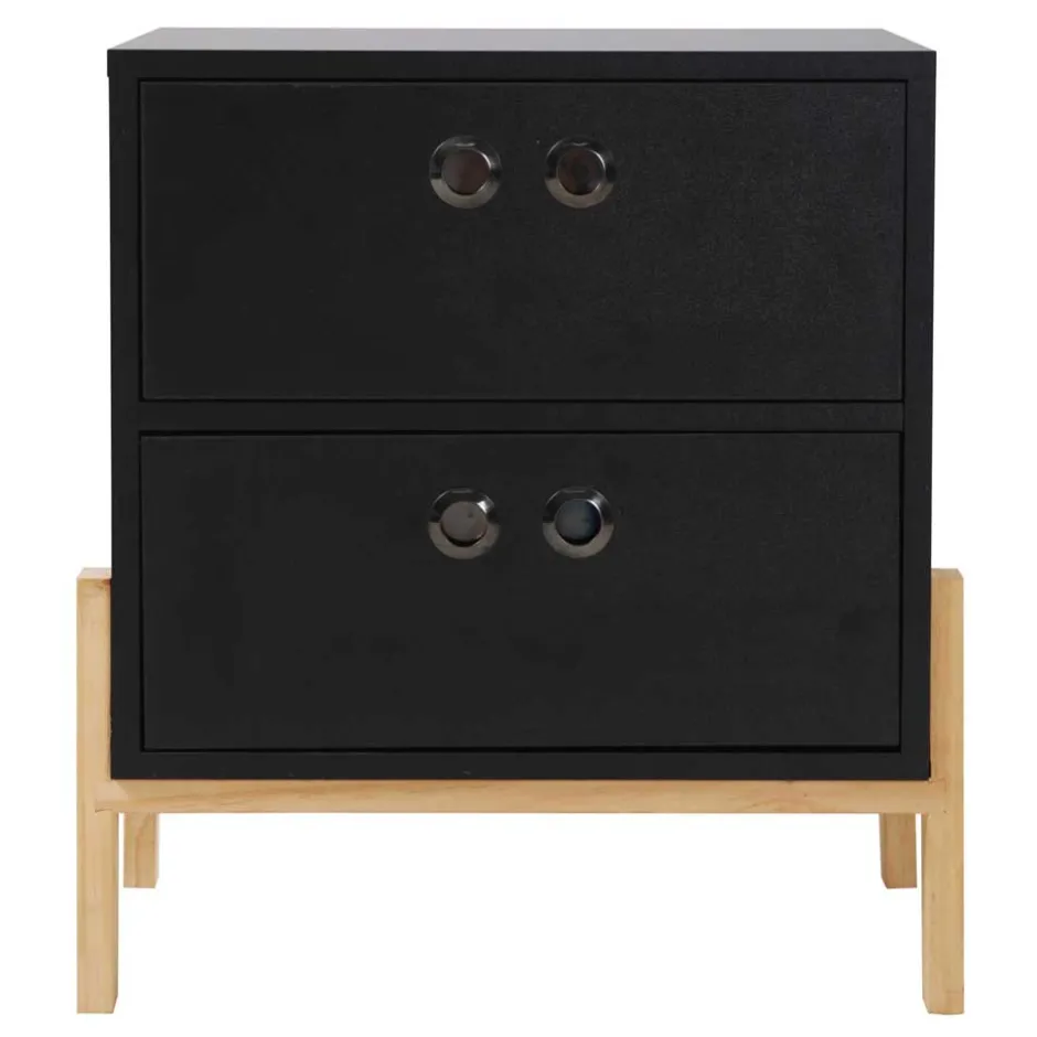 Schlafzimmerkommoden|Nachtkommoden*Pharao24 Schwarze Schubladenkommode Abelynta
