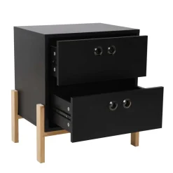 Schlafzimmerkommoden|Nachtkommoden*Pharao24 Schwarze Schubladenkommode Abelynta