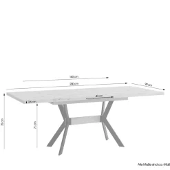 Pharao24 Schwarzer Ausziehtisch Damados><noscript><img width=