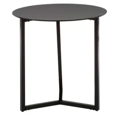 Glastische*Pharao24 Schwarzer Beistelltisch Bienno