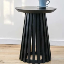 Wohnzimmertisch|Beistelltische*Pharao24 Schwarzer Beistelltisch Cazarina