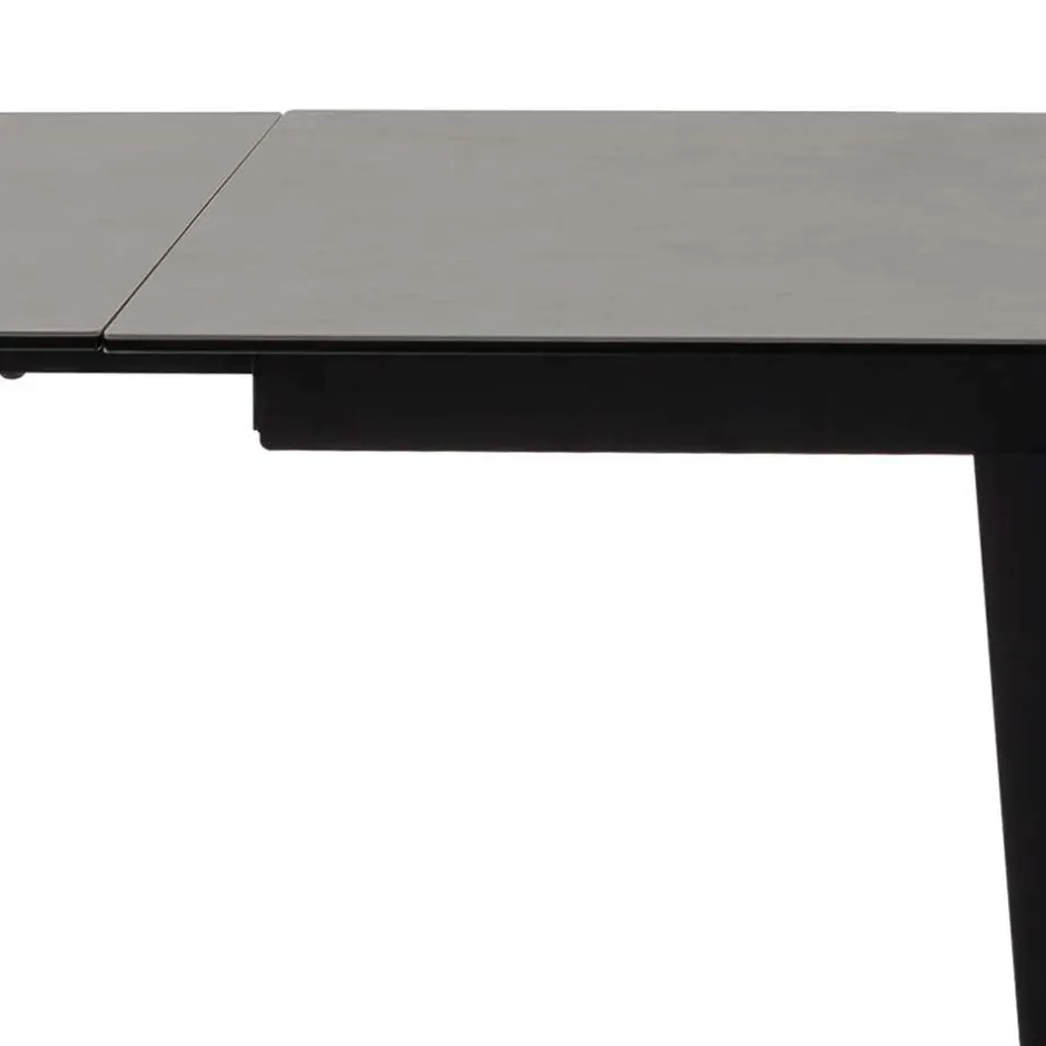 Küchentisch|Ausziehtische*Pharao24 Schwarzer Esszimmertisch Waving