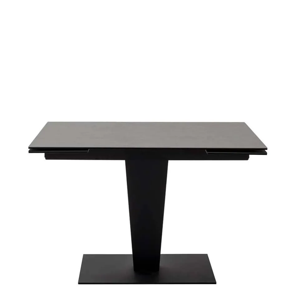 Küchentisch|Ausziehtische*Pharao24 Schwarzer Esszimmertisch Waving