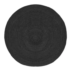Teppiche*Pharao24 Schwarzer Jute Teppich Deway