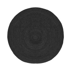 Teppiche*Pharao24 Schwarzer Jute Teppich Deway