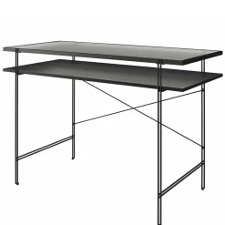 Glastische|Schreibtische*Pharao24 Schwarzer Schreibtisch Tora