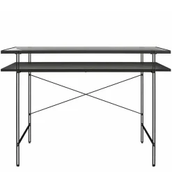 Glastische|Schreibtische*Pharao24 Schwarzer Schreibtisch Tora