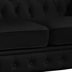Pharao24 Schwarzes Chesterfield Ledersofa Vinzenzo><noscript><img width=