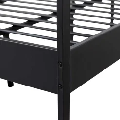 Einzelbetten|Metallbetten*Pharao24 Schwarzes Metall Bett Volgan