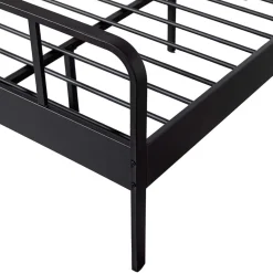 Einzelbetten|Metallbetten*Pharao24 Schwarzes Metall Bett Volgan