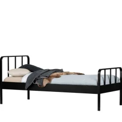 Einzelbetten|Metallbetten*Pharao24 Schwarzes Metall Bett Volgan