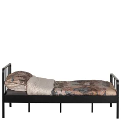 Einzelbetten|Metallbetten*Pharao24 Schwarzes Metall Bett Volgan