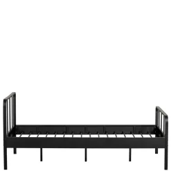 Einzelbetten|Metallbetten*Pharao24 Schwarzes Metall Bett Volgan