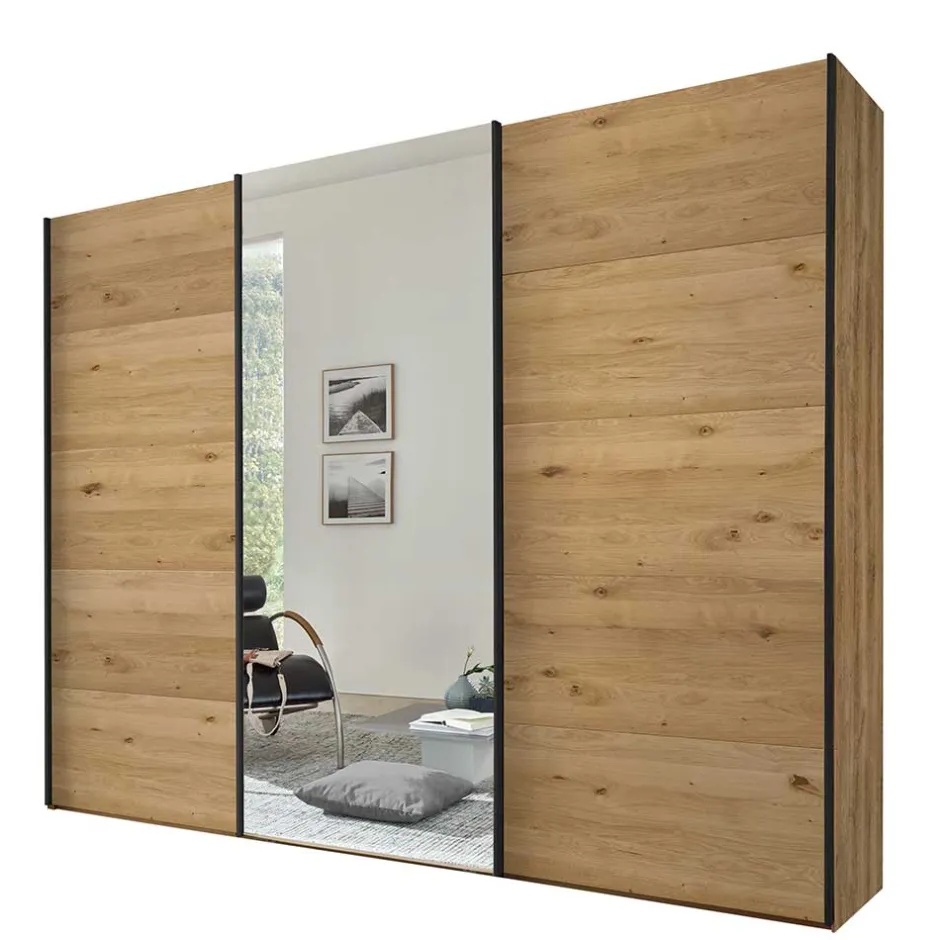 Massivholzmöbel|Schiebetürenschränke*Pharao24 Schwebetürenkleiderschrank Kosra