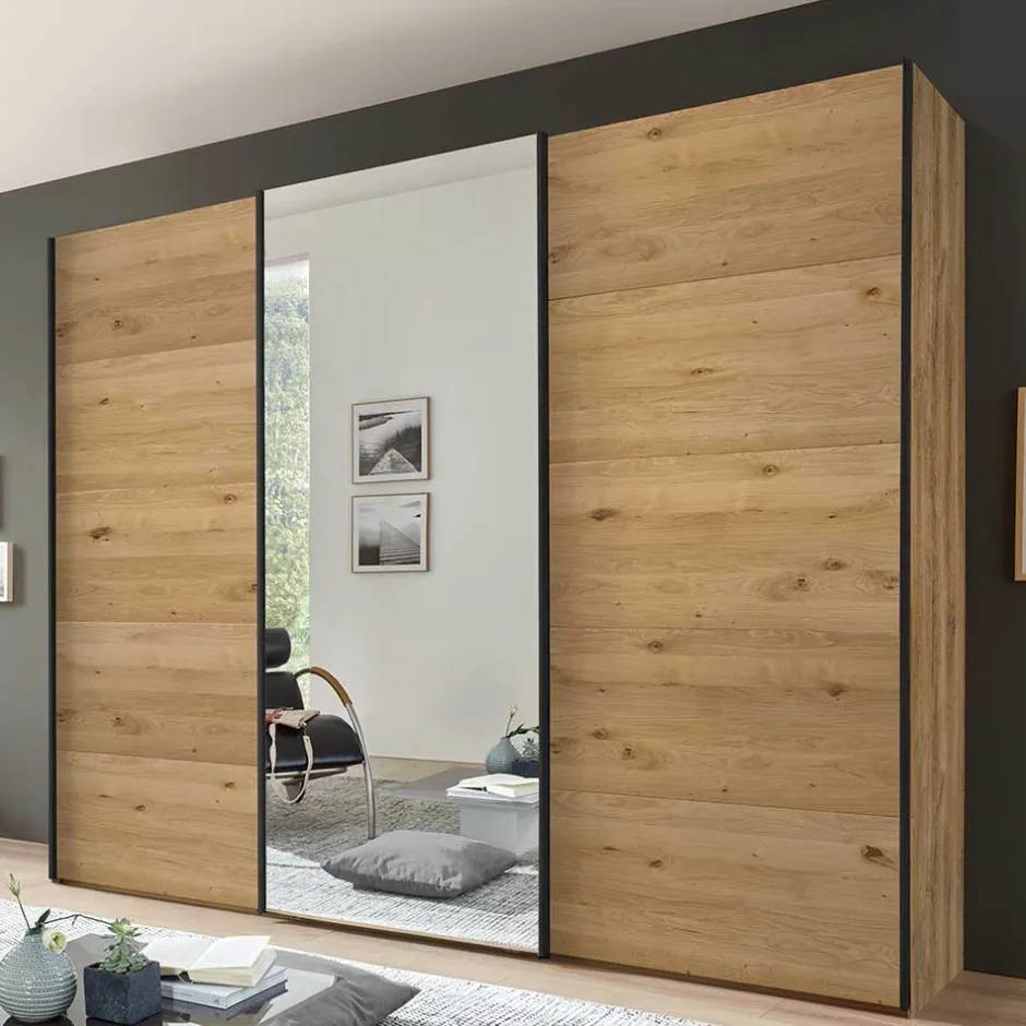 Massivholzmöbel|Schiebetürenschränke*Pharao24 Schwebetürenkleiderschrank Kosra