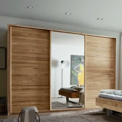 Pharao24 Schwebetürenkleiderschrank Fatous> Massivholzmöbel|Schiebetürenschränke