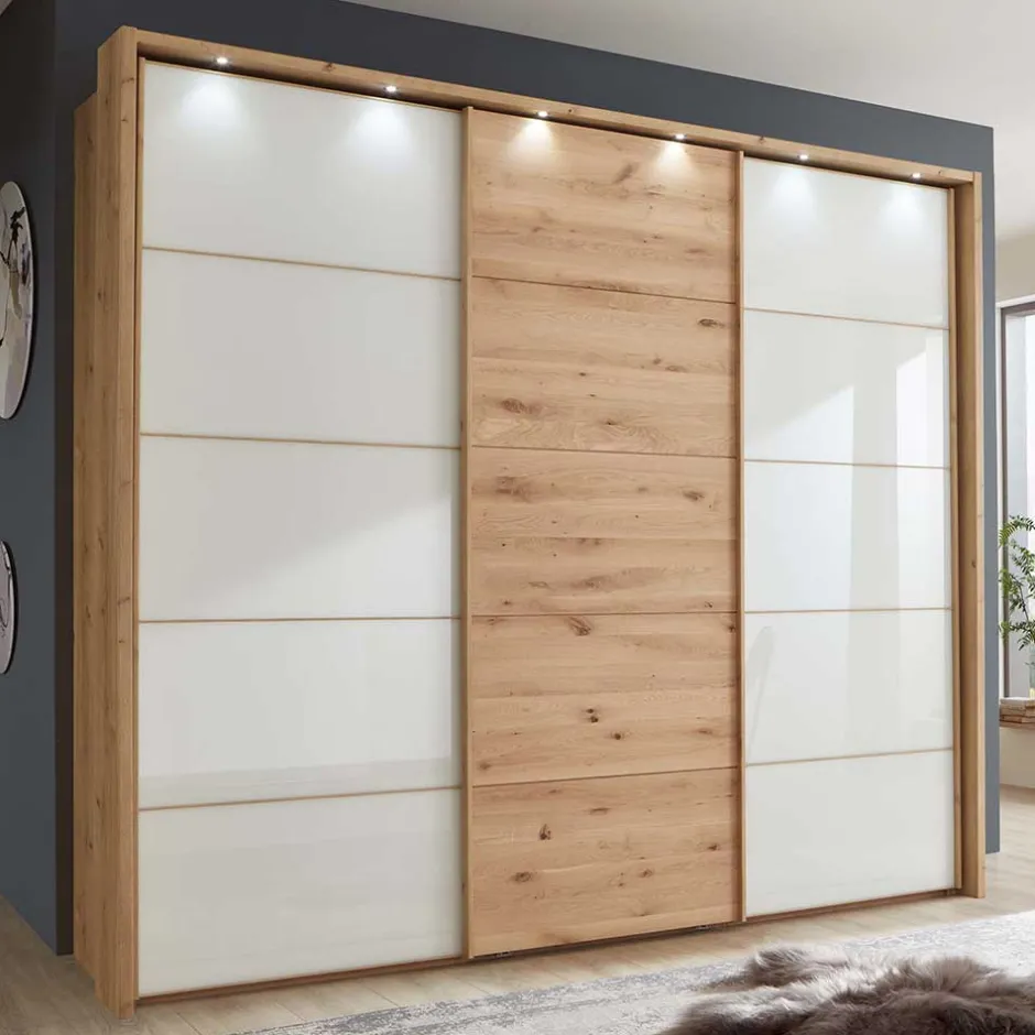 Pharao24 Schwebetürenschrank Durac> Massivholz Schränke|Kleiderschränke