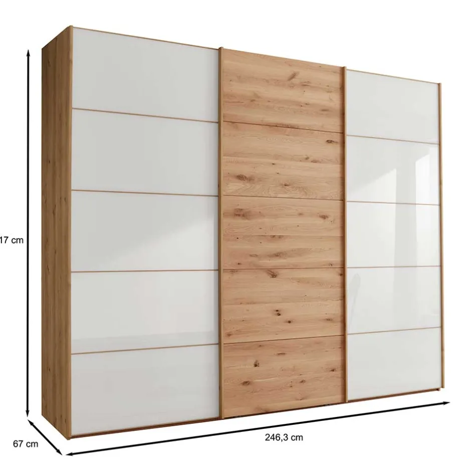 Pharao24 Schwebetürenschrank Durac> Massivholz Schränke|Kleiderschränke