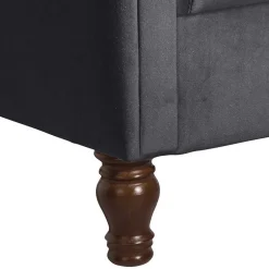 Ohrensessel*Pharao24 Sessel Anthrazit Samt Kean