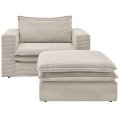 Relaxsessel*Pharao24 Sessel mit Fußhocker Edance