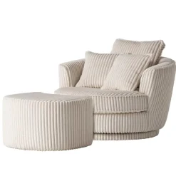 Pharao24 Sessel mit Hocker Anyel> Polstermöbel|Wohnzimmer Sessel