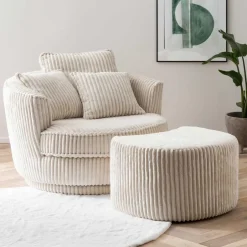 Pharao24 Sessel mit Hocker Anyel> Polstermöbel|Wohnzimmer Sessel
