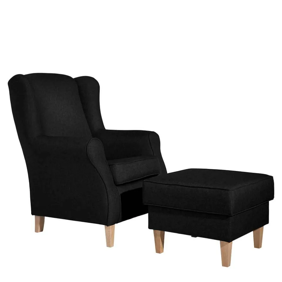 Pharao24 Sessel optional mit Hocker Fiametta> Ohrensessel|Relaxsessel