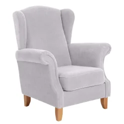 Pharao24 Sessel Silbergrau Landhaus Huropa> Ohrensessel